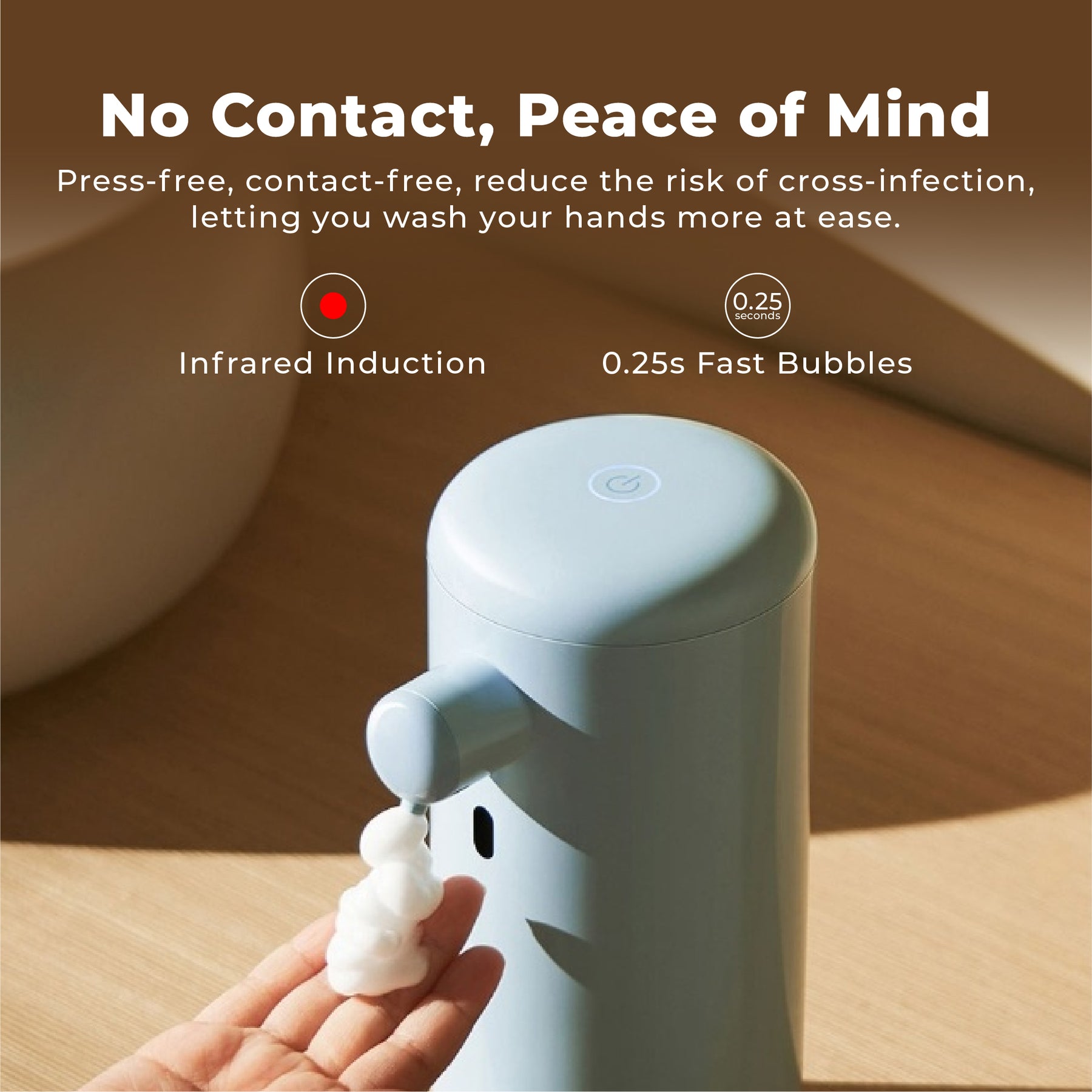 Xiaomi Mijia Automatic Soap Dispenser Cute Edition Clean Hands Cartoon USB Charging Antibacterial Soap Provided - Blue