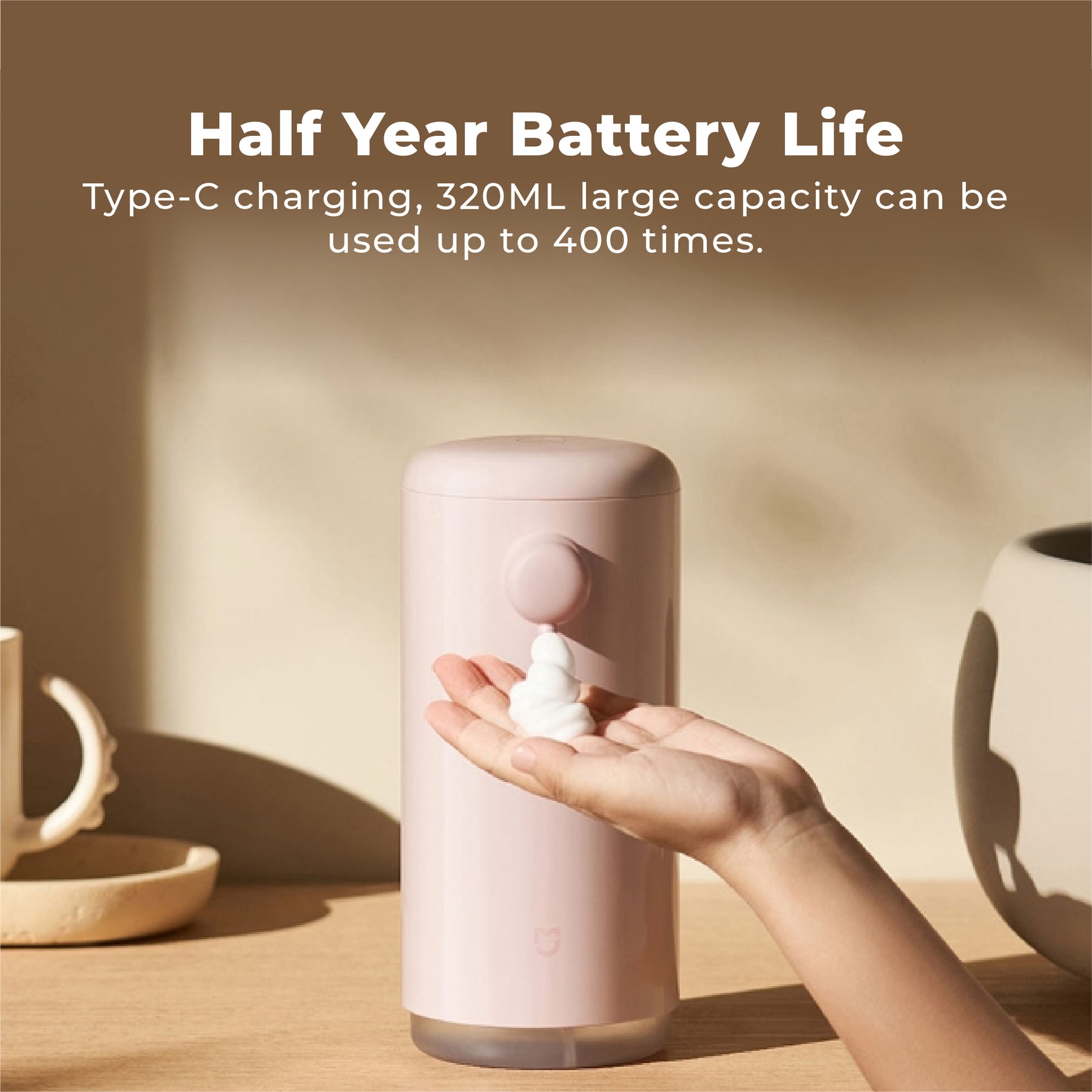 Xiaomi Mijia Automatic Soap Dispenser Cute Edition Clean Hands Cartoon USB Charging Antibacterial Soap Provided - Blue