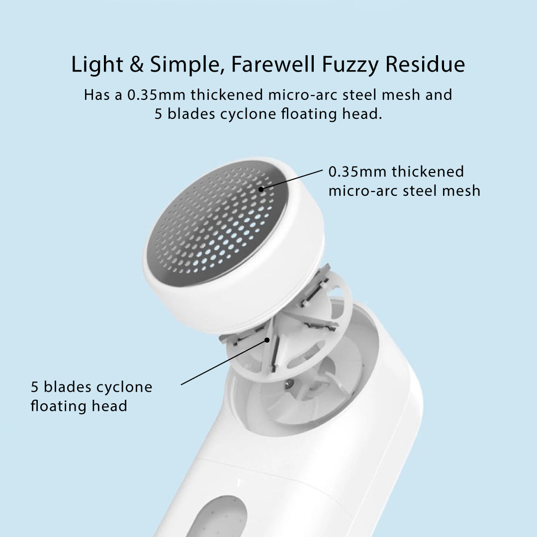 XIAOMI Mijia Lint Remover, Remove Hair & Lint From Clothes Sofa Carpet Mattress Curtain Rechargeable USB 90 Mins Battery