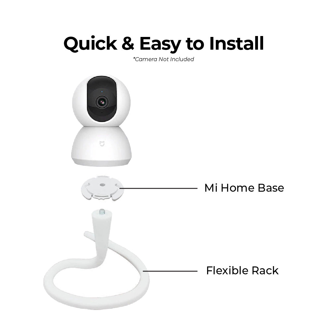 Xiaomi Camera CCTV Stand Holder Free-Punch Wall Mount Without Drilling Adjustable Bracket Rack (Camera not included)