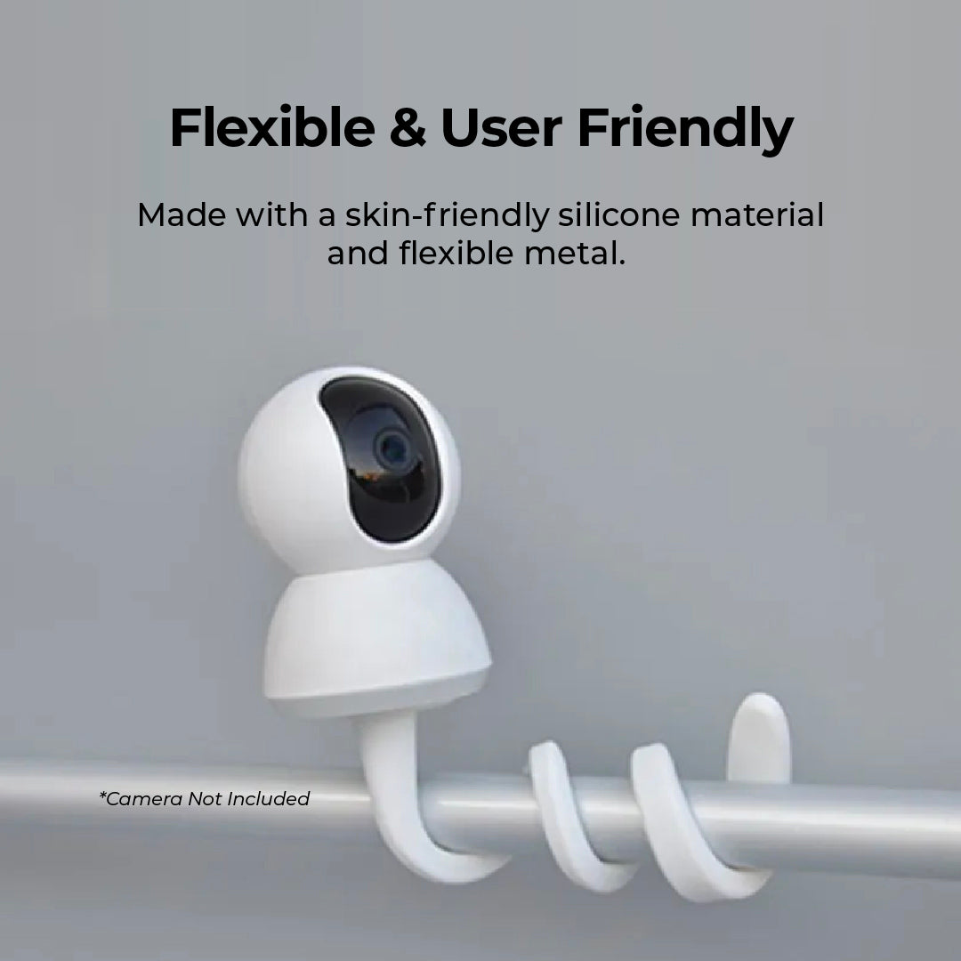 Xiaomi Camera CCTV Stand Holder Free-Punch Wall Mount Without Drilling Adjustable Bracket Rack (Camera not included)