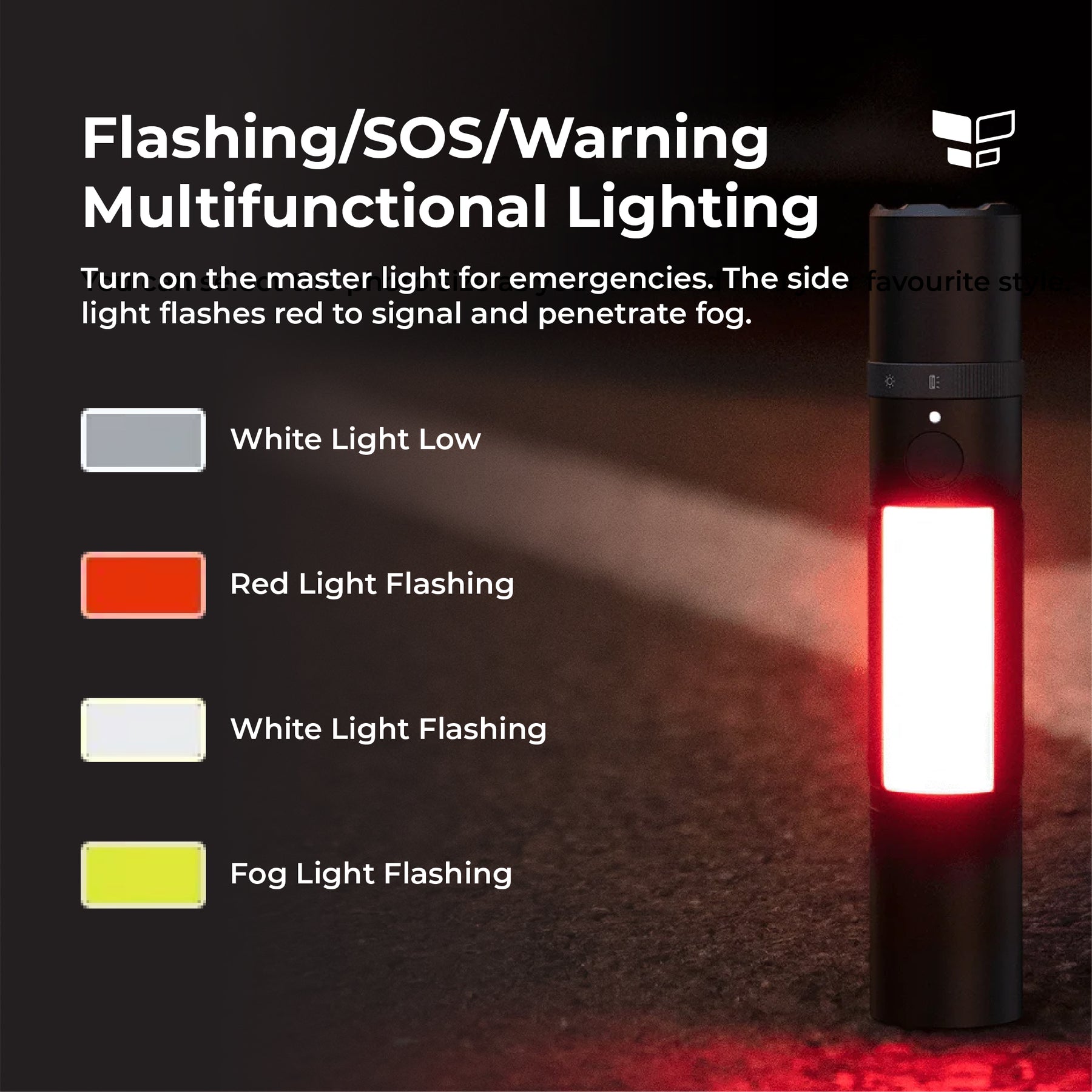 Xiaomi Multi Purpose Flash Light Multiple Color With Seat Belt Cutter 90 Hours Battery Magnetic Neck Emergency Light Mod