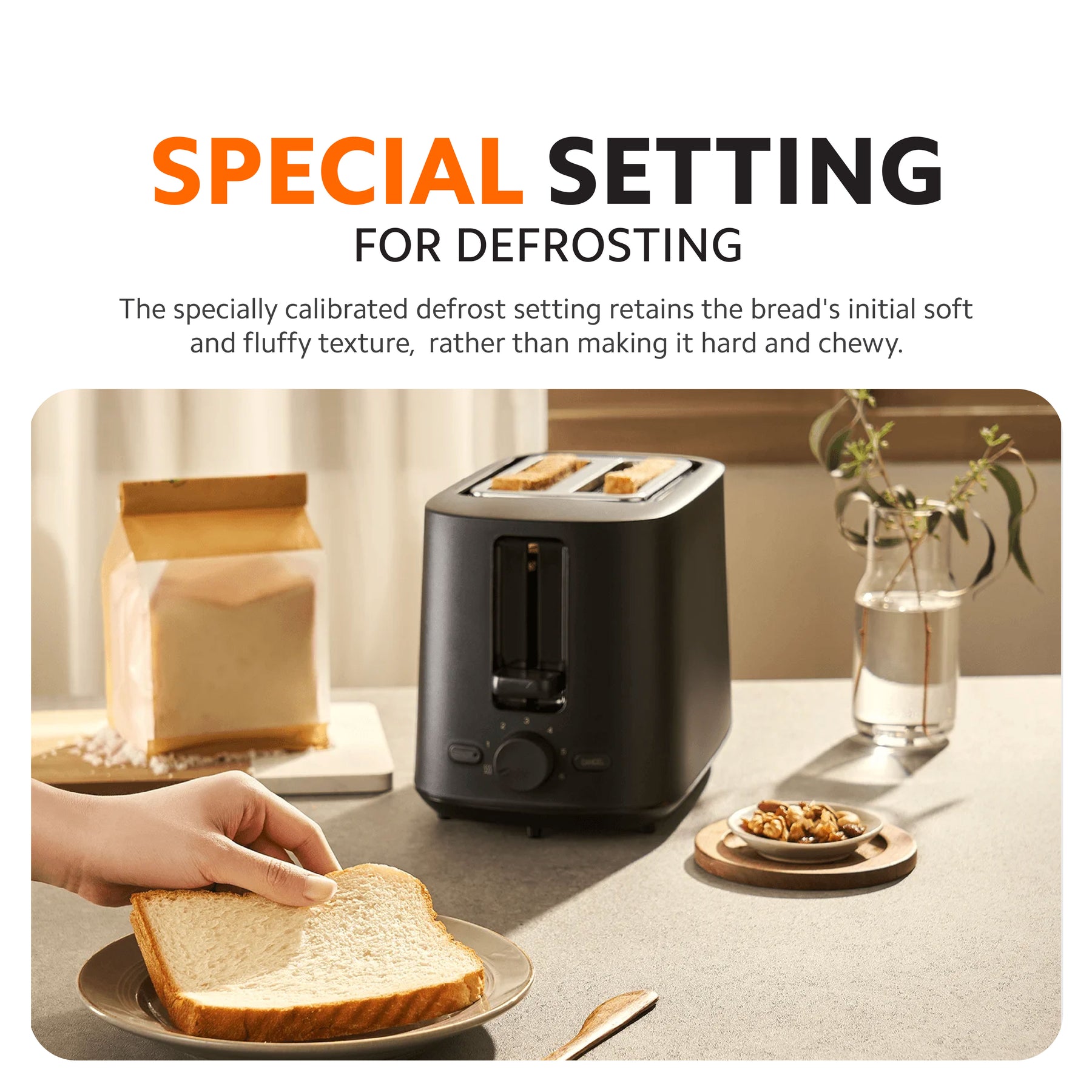 Xiaomi Toaster | Smart Digital Timer, 4 Browning Settings, Even Heating, Removable Crumb Tray | Energy-Efficient Modern