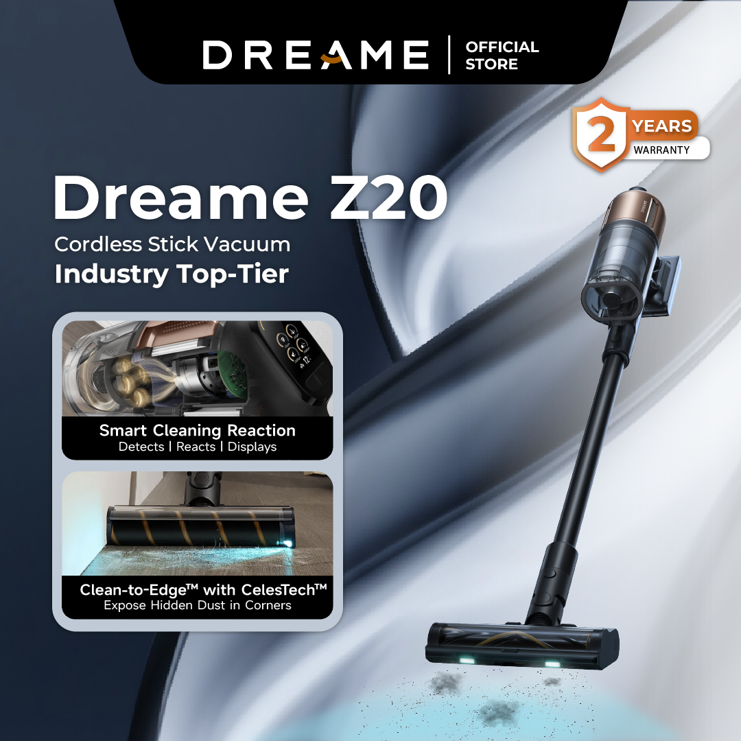 ใNEWใDreame Z20 Cordless Vacuum Cleaner | 250 AW Suction | Smart Cleaning Reaction | Blue Laser Light Detection