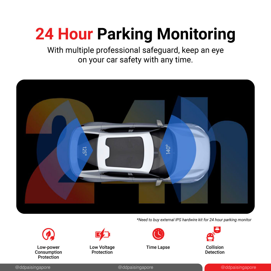 DDPAI Z40 1944P Dash Cam GPS Front + Rear Cam IPS Monitor GPS Version Car Dashcam DVR Decoder