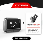 DDPAI Z60 Dual 4K UHD GPS 3 Channel Front & Rear Super Capacitor Dashcam 4G Remote View
