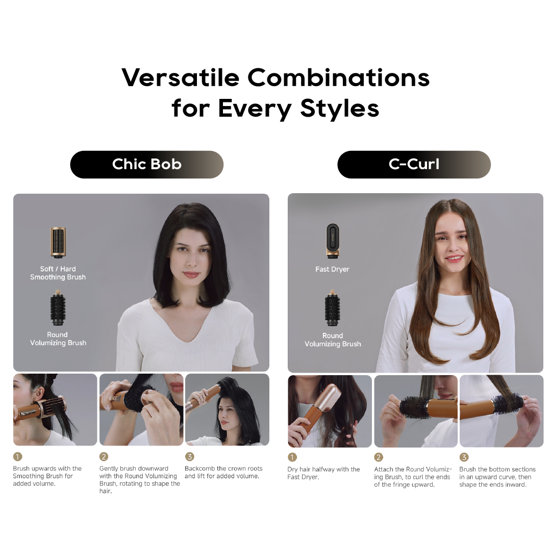 Dreame Airstyle Pro High-Speed Styler | 7-in-1 Hair Drying & Styling | Blow-Drying | Straightening | Hair Curling | Volumize