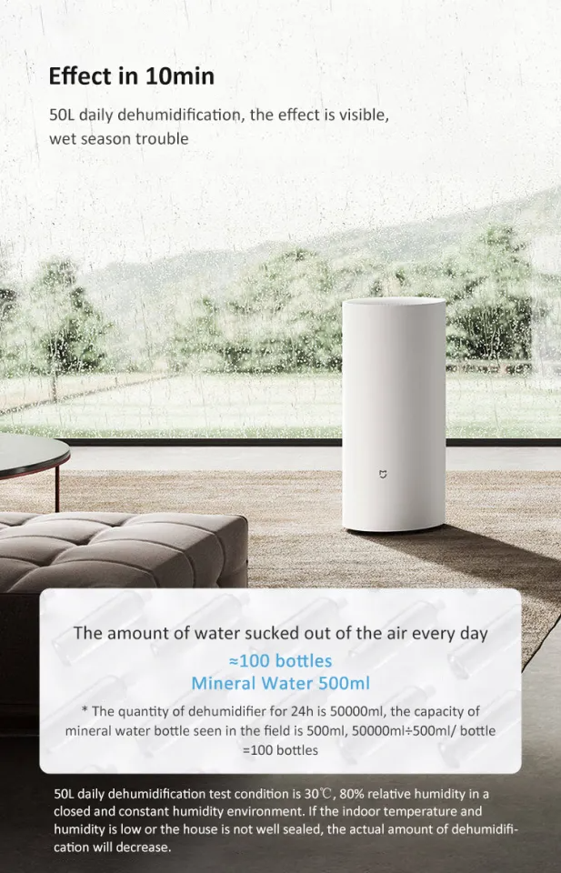 【1 YEAR WARRANTY】Xiaomi Smart Dehumidifier 50L - Dehumidification | Moisture Removal | 7L Tank