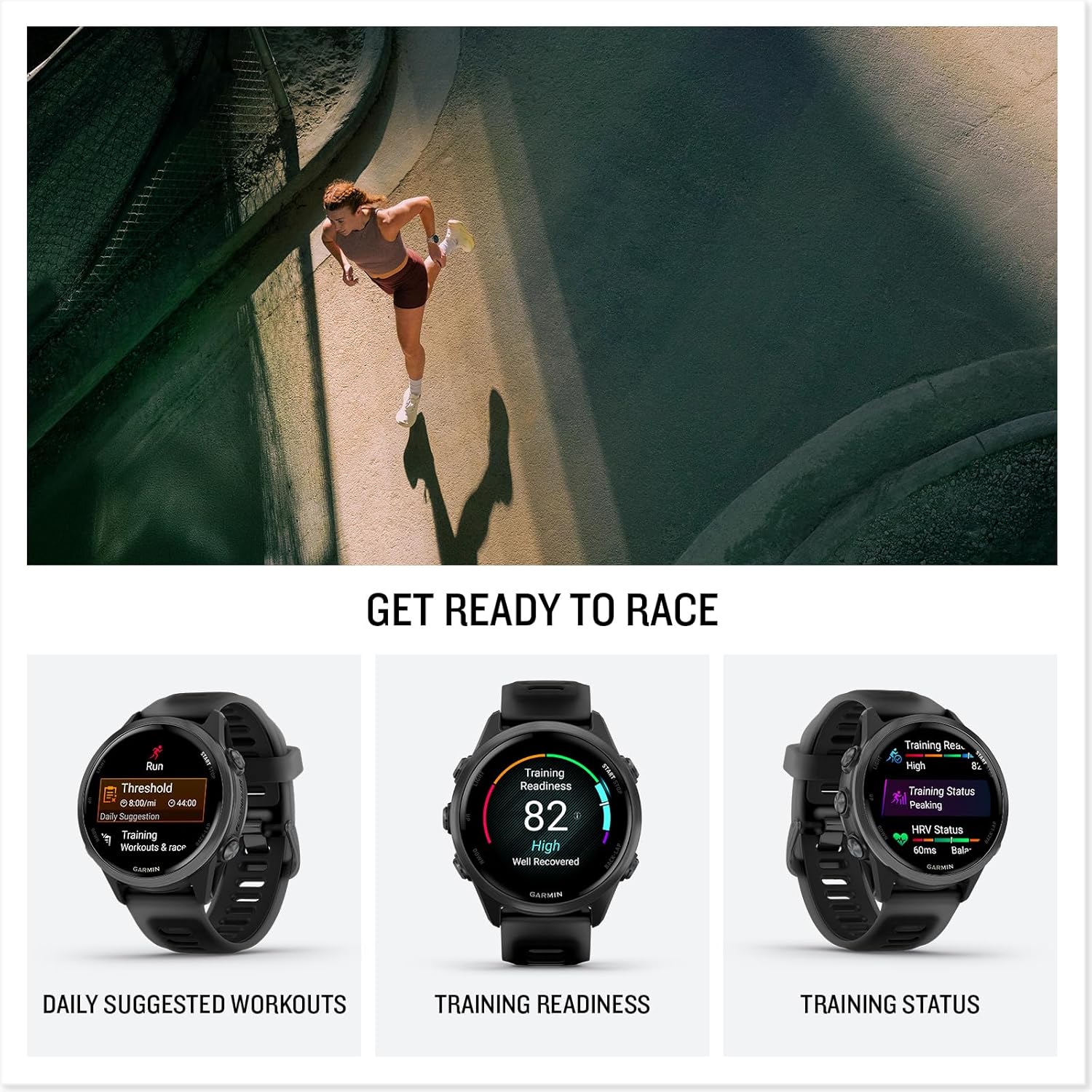 Garmin® Forerunner® 570, 42mm, Advanced GPS Running and Triathlon Smartwatch, AMOLED Display, Training and Recovery Features, Slate Gray Aluminum with Translucent Black/ Blue / Mango 42MM