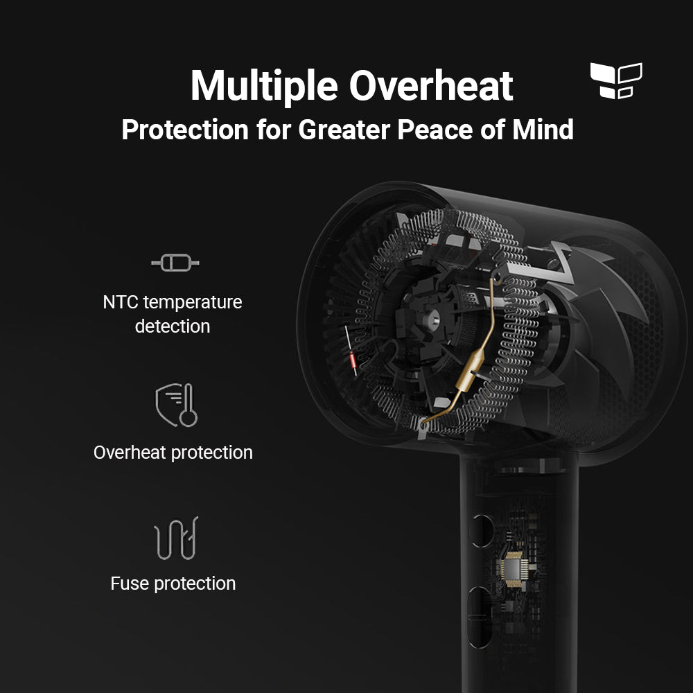 Xiaomi Mi lonic Hair Dryer H300 Quick Dry with nozzle NTC 360 Magnetic Anti-scalding - White