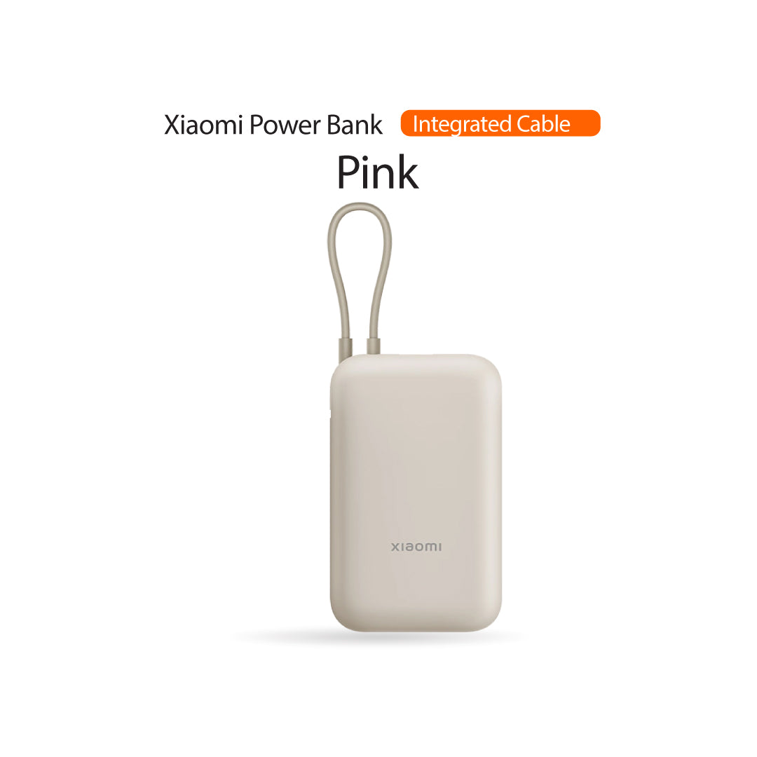 Xiaomi Power Bank 10000mAh (Integrated Cable) | 22.5W Max Power | Type-C Two Way Fast Charging | Pocket-Sized