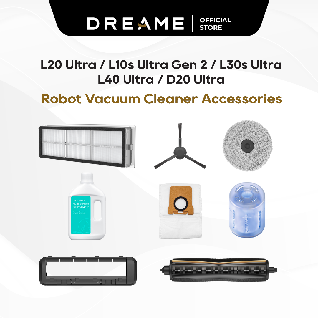 Dreame L20 Ultra / L10s Ultra Gen 2 / L30s Ultra / L40 Ultra / D20 Ultra Ultra / D20 Robot Vacuum Cleaner Accessories Main Brush Side Brush Mop