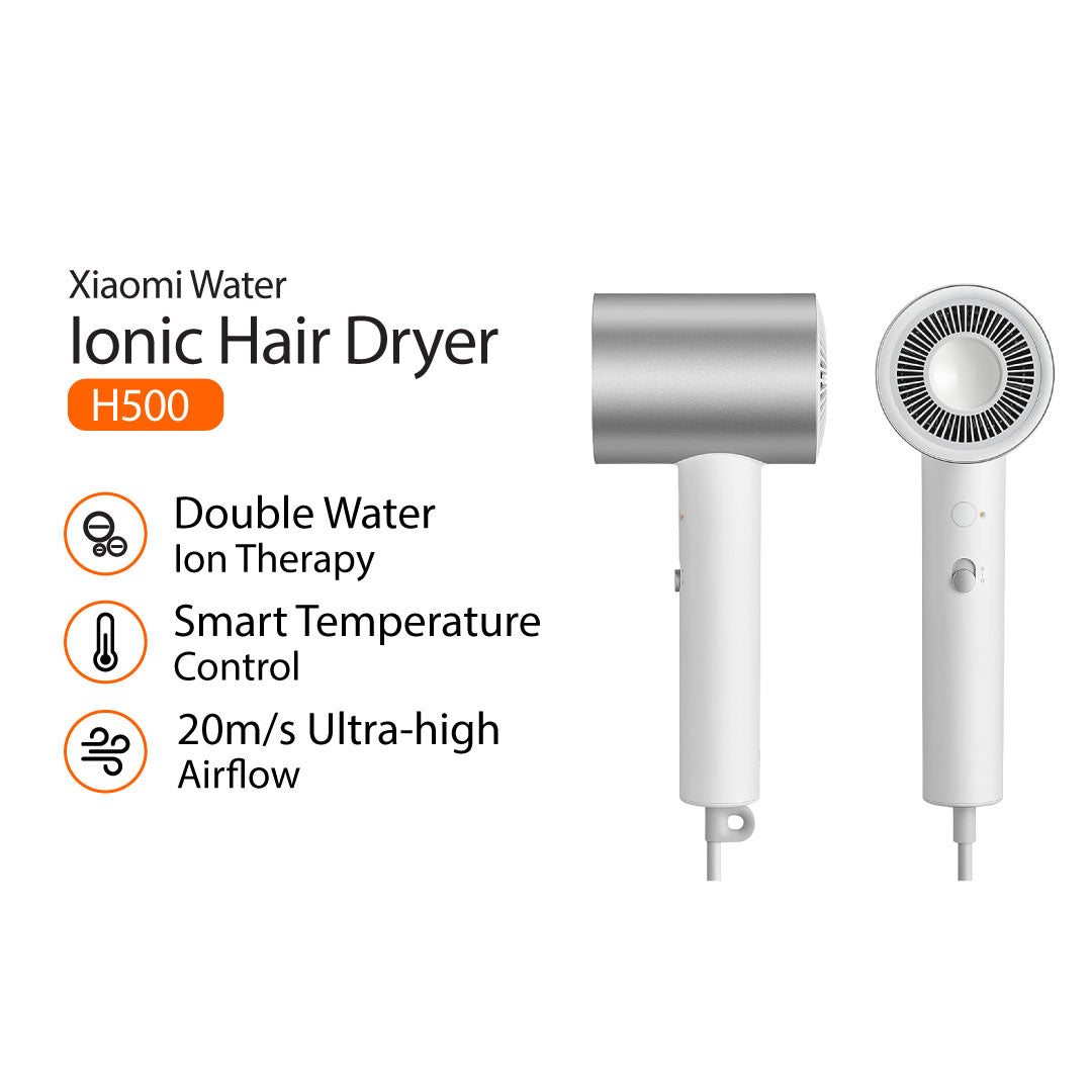 Xiaomi Mi Ionic Hair Dryer H500 | Dual Water Ion | Hair Care with NTC Smart Temperature Control | Powerful Airflow 1800W