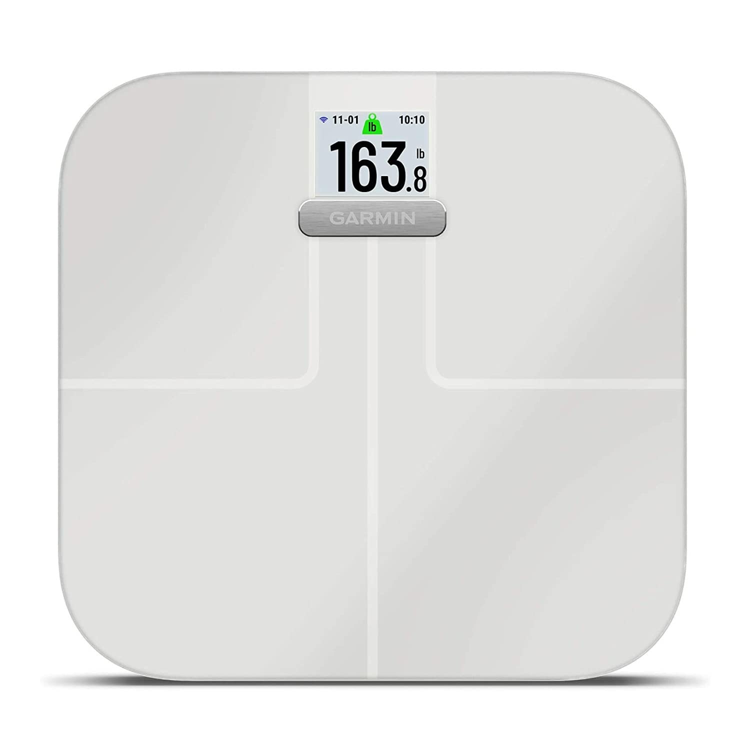 Garmin Index S2, Smart Scale with Wireless Connectivity, Measure Body Fat, Muscle, Bone Mass, Body Water% and More, Black / White