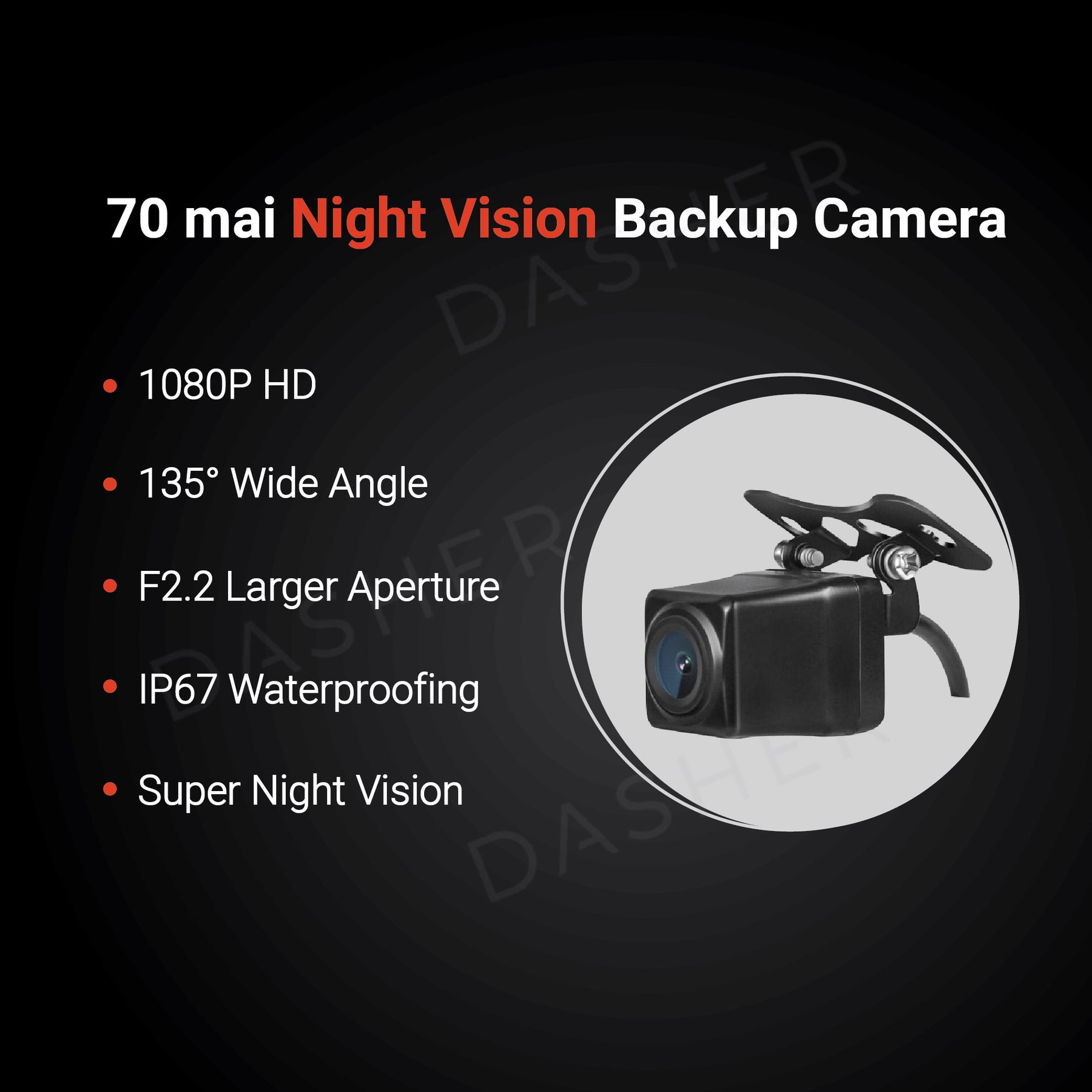70mai Reverse Cam RC05 For Rearview Dashcam Mirror D07