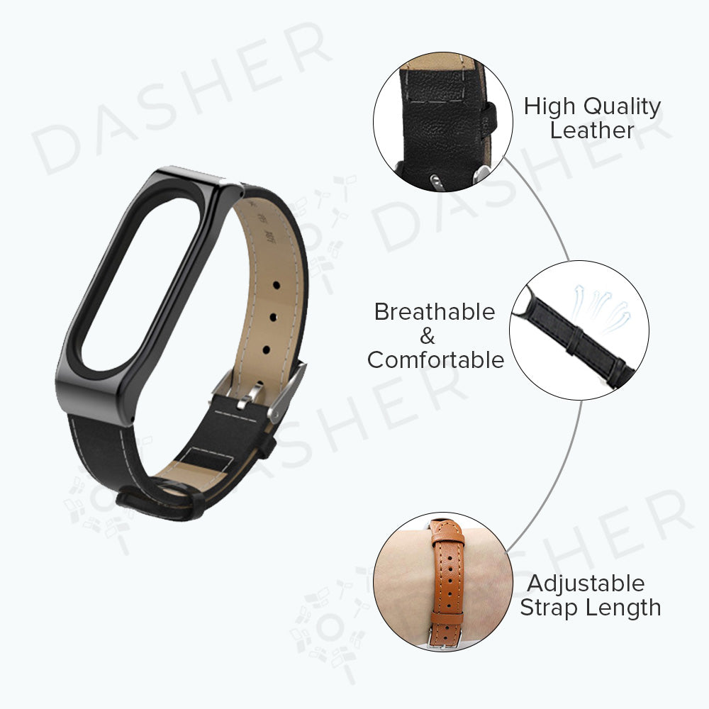 Leather Strap - Mi Band 5