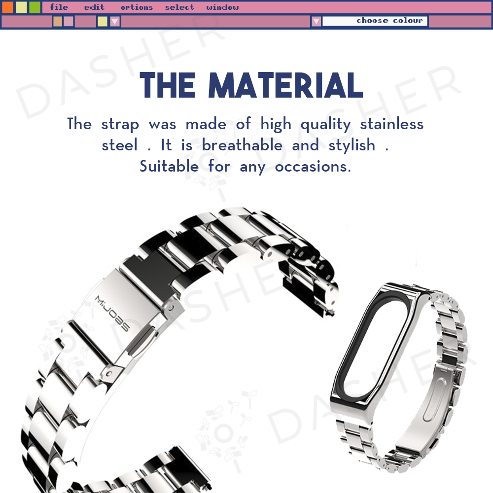 Segmented / Stainless Steel Strap - Mi Band 5