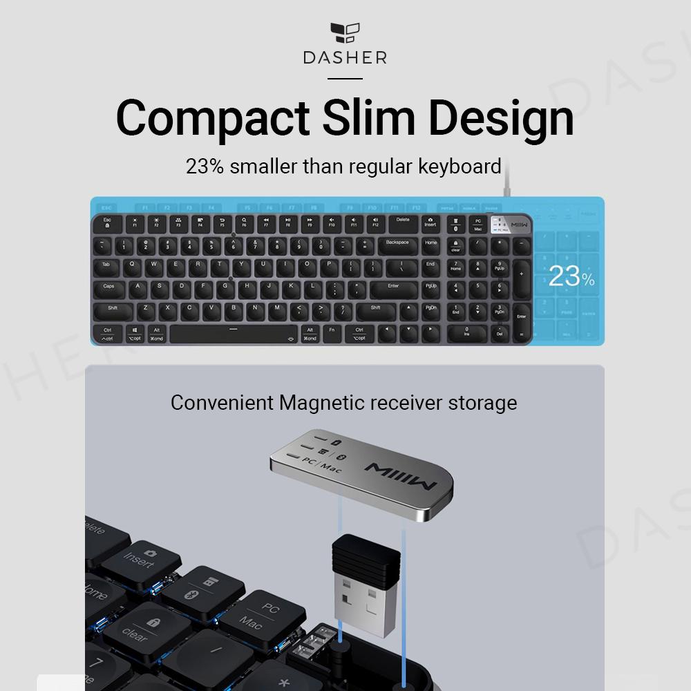 MIIIW Wireless Mechanical Keyboard K10 Type C Rechargeable