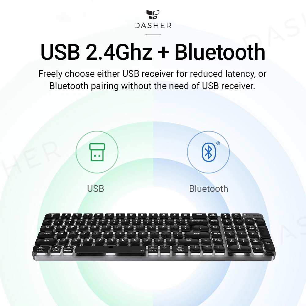 MIIIW Wireless Mechanical Keyboard K10 Type C Rechargeable