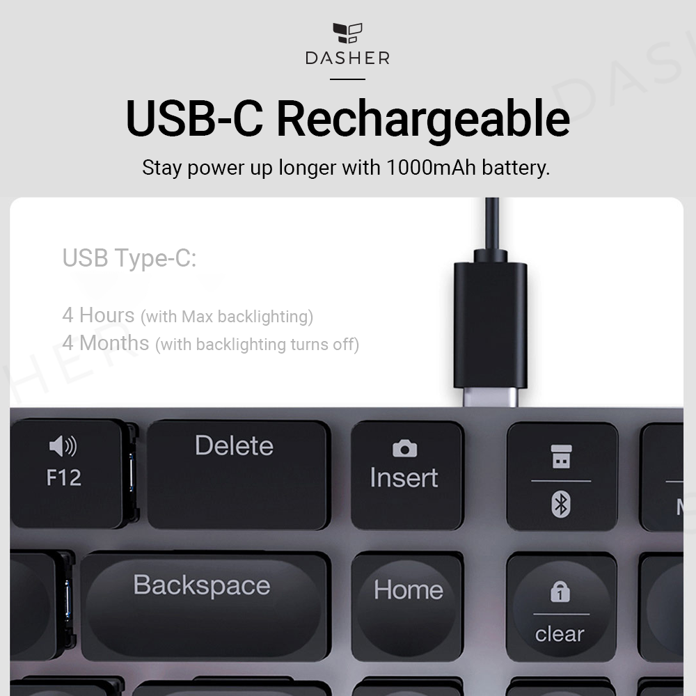 MIIIW Wireless Mechanical Keyboard K10 Type C Rechargeable