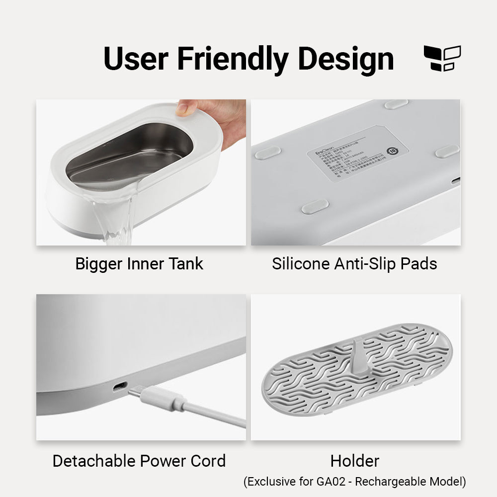 Eraclean Ultrasonic Cleaner Pro GA02 & Youth GA03