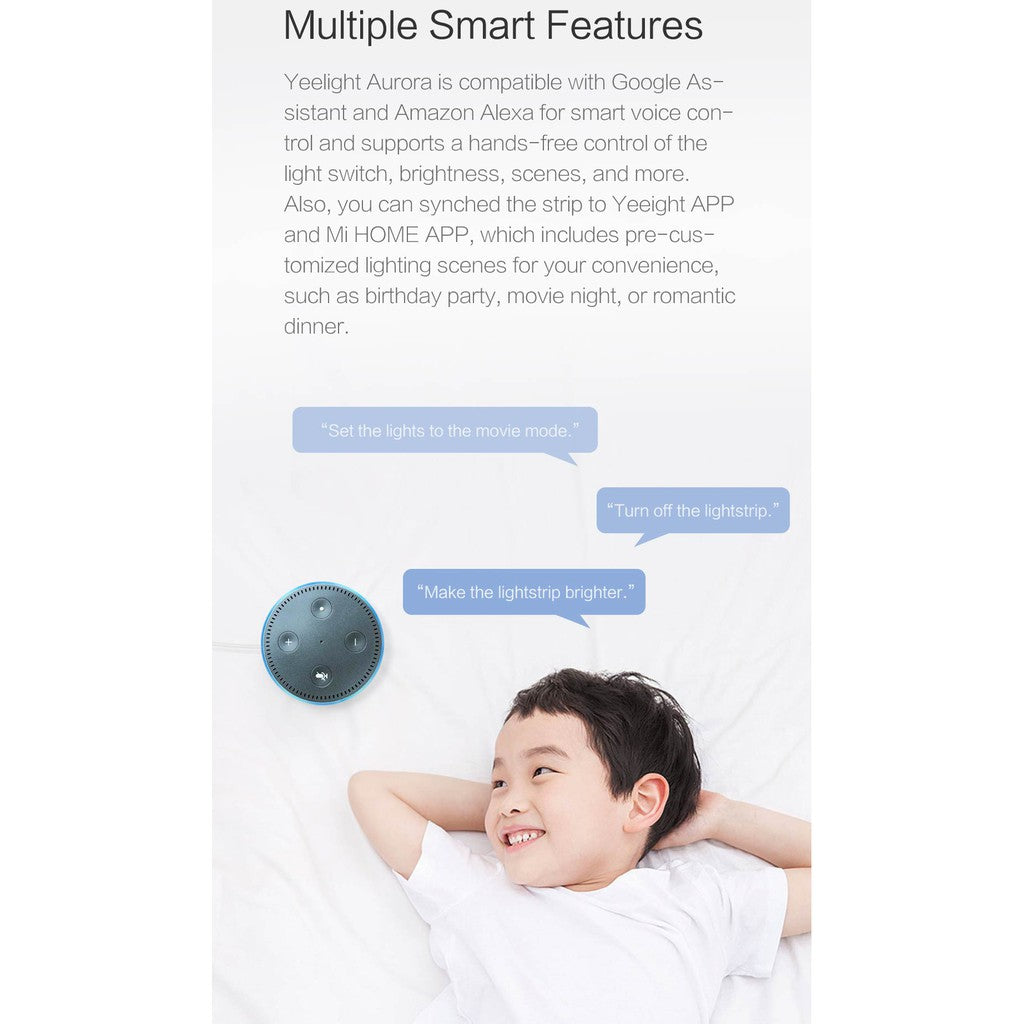 【2 YEAR WARRANTY】Yeelight LED Lightstrip 1S LED Smart Dimmable Work with Google assistance, Apple HomeKit, SIRI