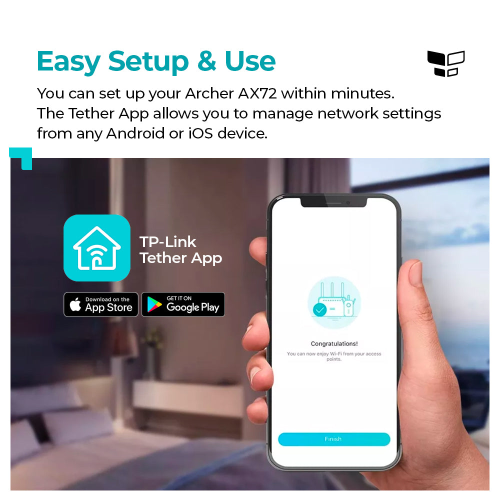 TP-LINK Archer AX72 AX5400 Dual Band Gigabit WiFi 6 Router