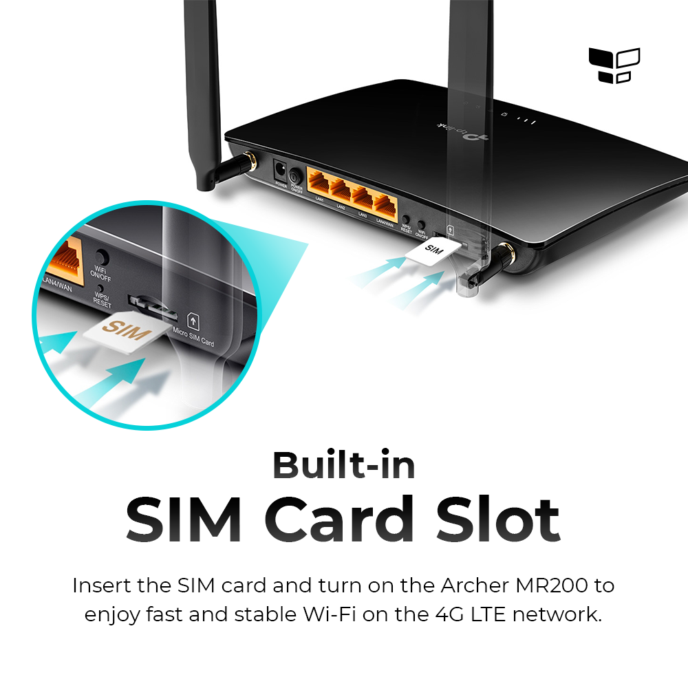 TP-Link Archer MR200 AC750 Wireless Dual Band 4G LTE Router