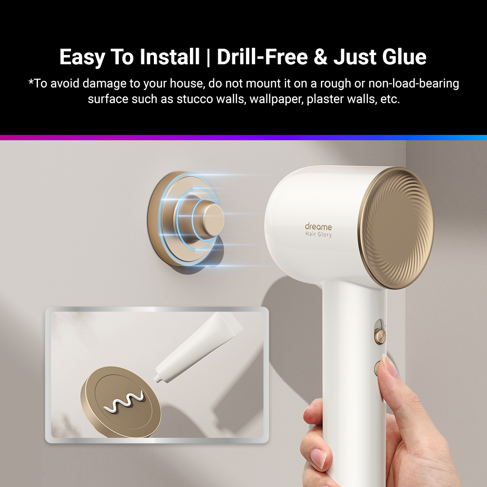 Dreame Hair Glory / Glory Pro Dryer Accessories | Magnetic Wall Mount Bracket | Essence Bomb | Essence Nozzle Set