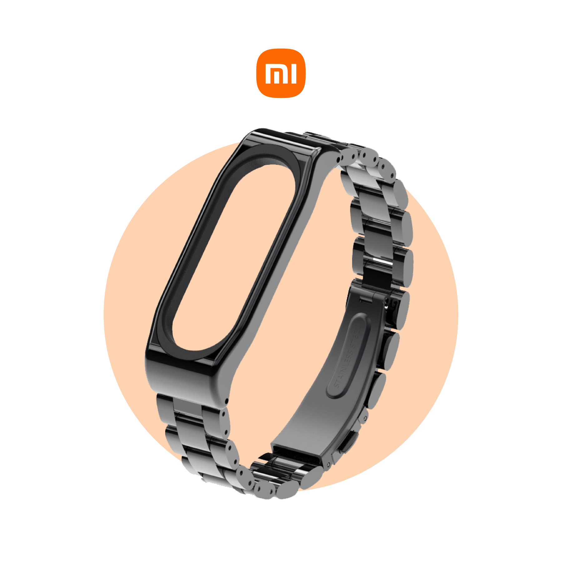 Segmented / Stainless Steel Strap - Mi Band 5