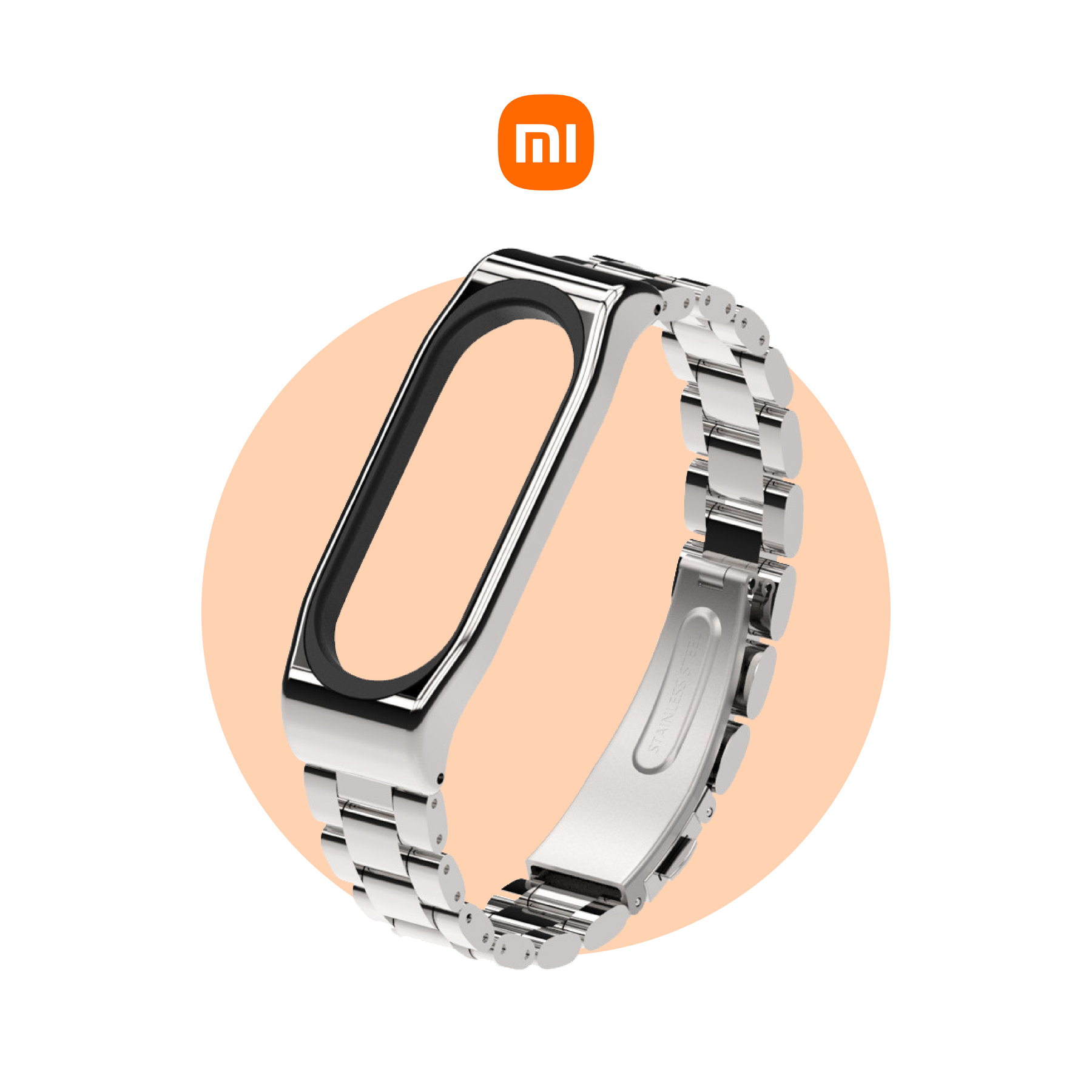 Segmented / Stainless Steel Strap - Mi Band 5