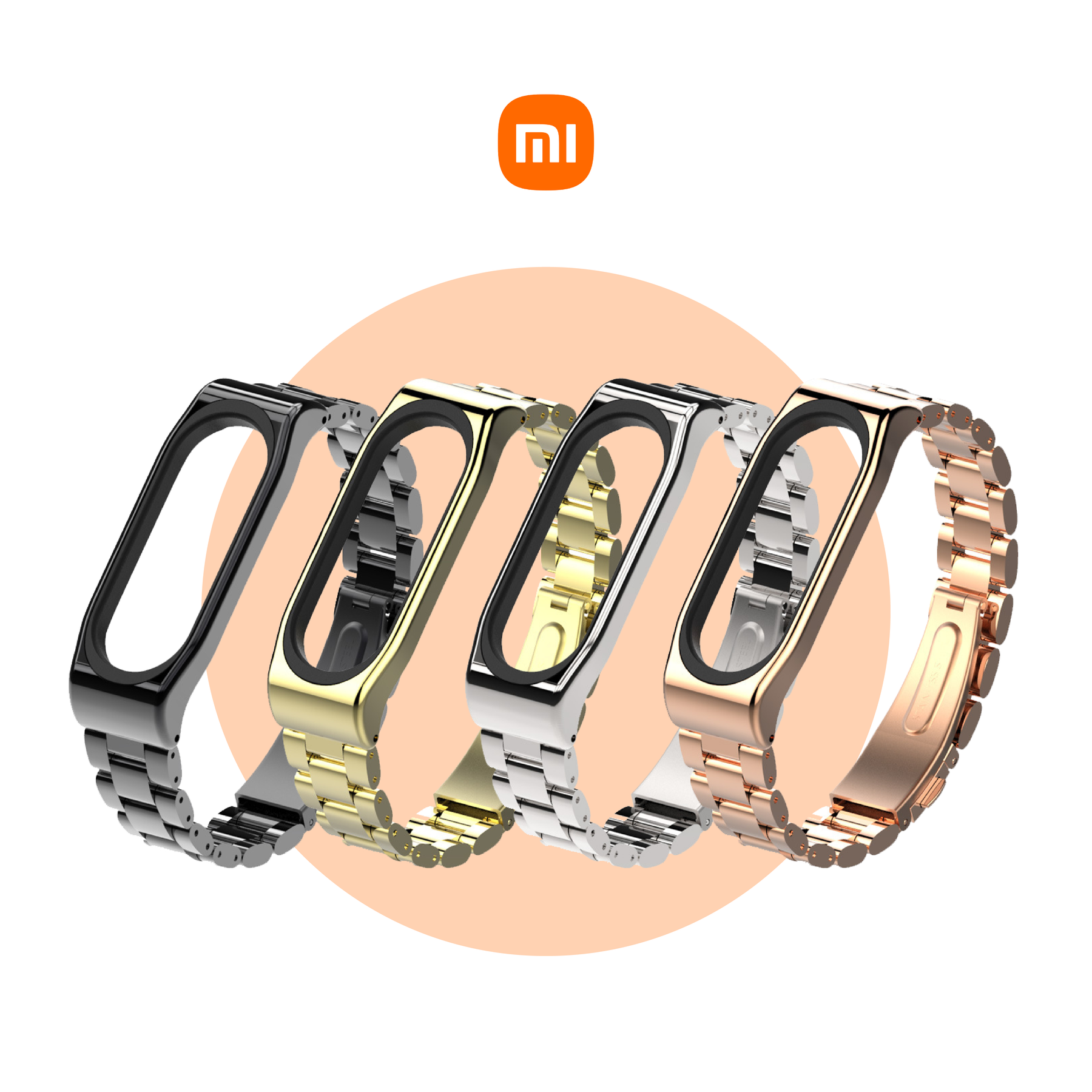 Segmented / Stainless Steel Strap - Mi Band 5