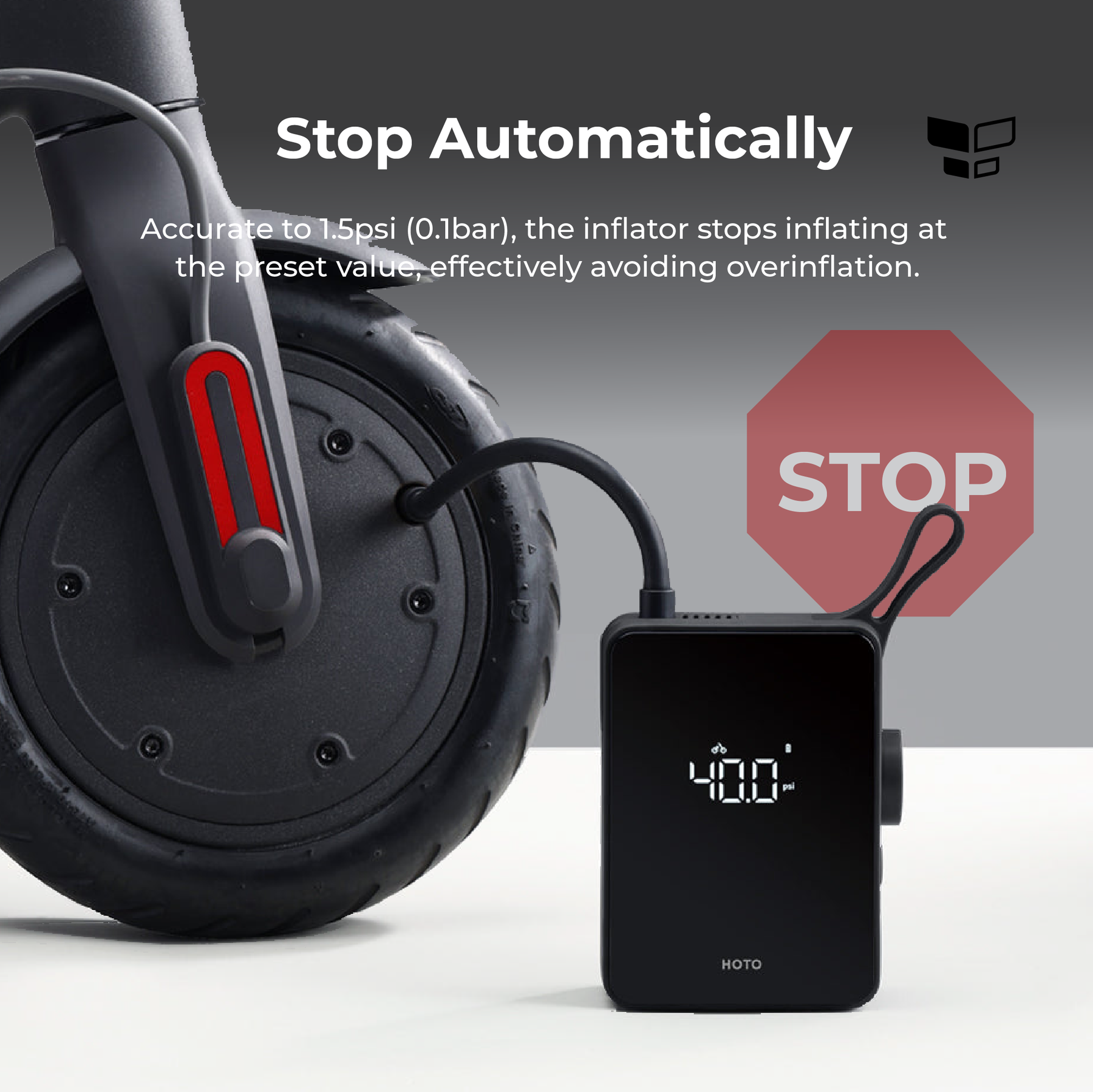 HOTO Portable Electric Tire Inflator