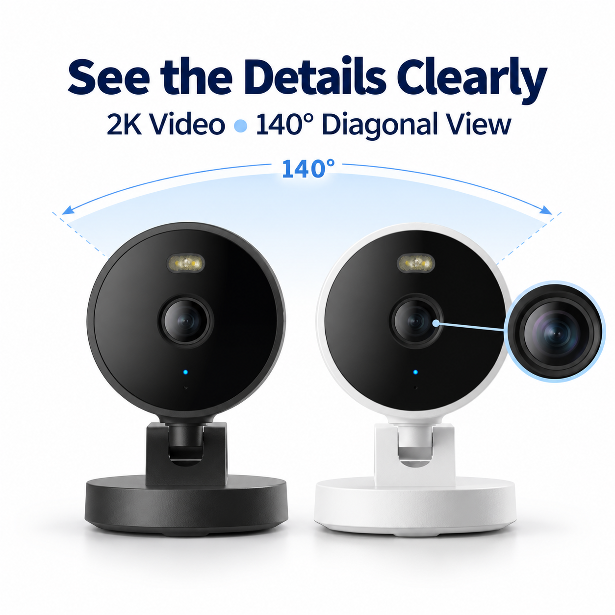 Aqara Camera G100 2K Indoor & Outdoor Security Camera | Colour & IR Night Vision | IP65 | Apple HomeKit Secure Video, Alexa, Google Home | Black / White