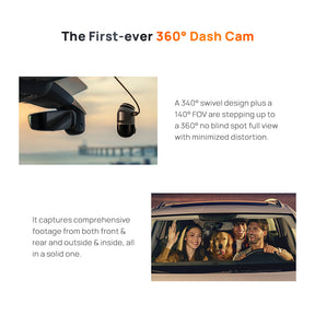 70mai Omni 360° Dash Cam X200 with 4G GPS AI Parking Surveillance