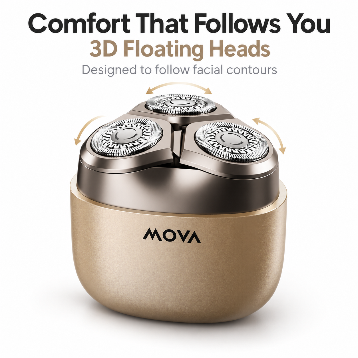 MOVA R3000 Portable Mini Electric Shaver with Built-in Mirror | V-Track Dual-Ring Mesh 4.0 | Self-Sharpening Blades | IPX7 Waterproof | Zinc-Alloy Body