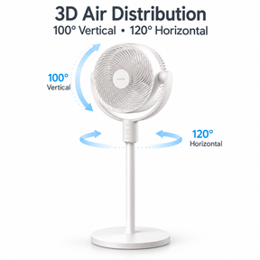 Xiaomi Smart Standing Air Circulation Fan | 1440m³/h Airflow | 13m Range | 3D Oscillation 120° + 100° | DC Inverter, 100 Speeds | Ultra-Quiet 27.9dB | Floor or Table