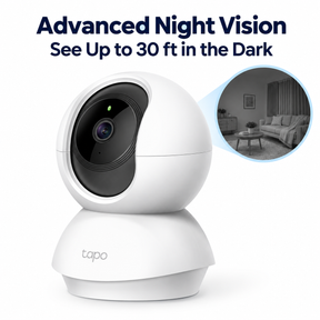 Tapo TC70 1080P Pan/Tilt Home Security Wi-Fi Camera | 360° Horizontal View | Night Vision up to 9m | Motion Detection | Two-Way Audio | Privacy Mode