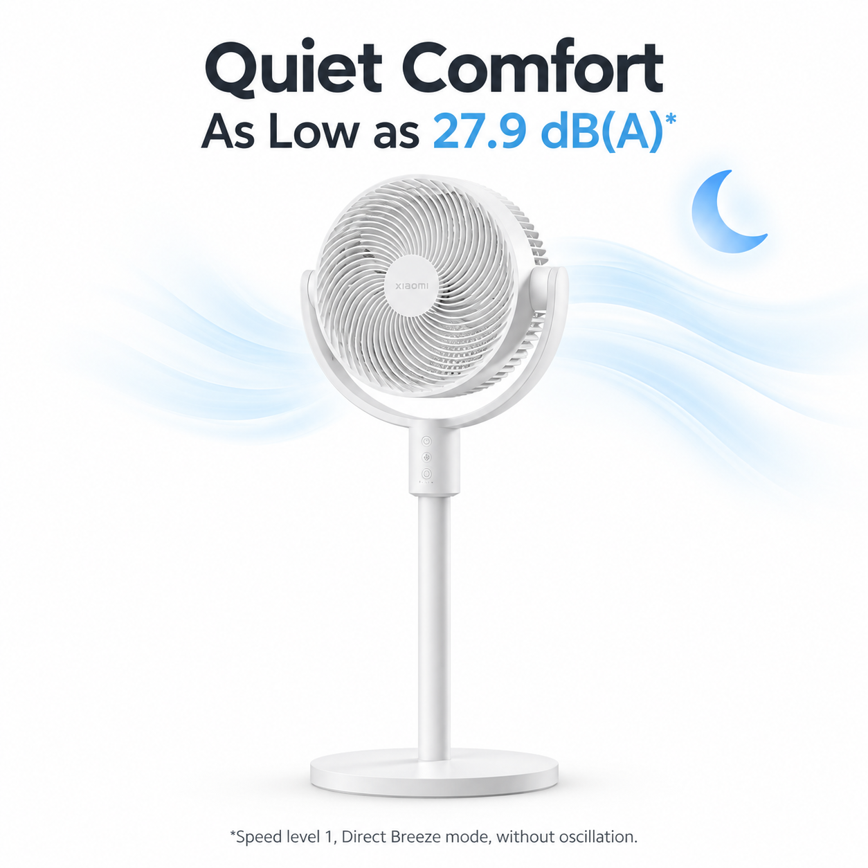 Xiaomi Smart Standing Air Circulation Fan | 1440m³/h Airflow | 13m Range | 3D Oscillation 120° + 100° | DC Inverter, 100 Speeds | Ultra-Quiet 27.9dB | Floor or Table