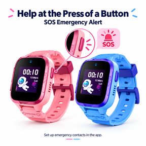 Botslab E3 Pro 4G Kids Smart Watch | Video & Voice Calls | GPS Tracking with Safe Zones | SOS Button | School Mode | IPX8 Waterproof | 2MP Camera
