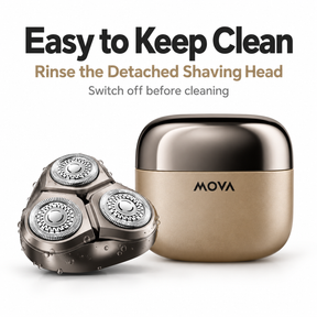 MOVA R3000 Portable Mini Electric Shaver with Built-in Mirror | V-Track Dual-Ring Mesh 4.0 | Self-Sharpening Blades | IPX7 Waterproof | Zinc-Alloy Body