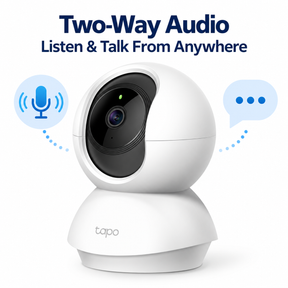 Tapo TC70 1080P Pan/Tilt Home Security Wi-Fi Camera | 360° Horizontal View | Night Vision up to 9m | Motion Detection | Two-Way Audio | Privacy Mode