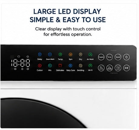[$400 OFF Climate Voucher] Xiaomi Mijia Front Load Washer Dryer 9kg | Steam Hygiene 99.99% Bacteria Removal | Smart App