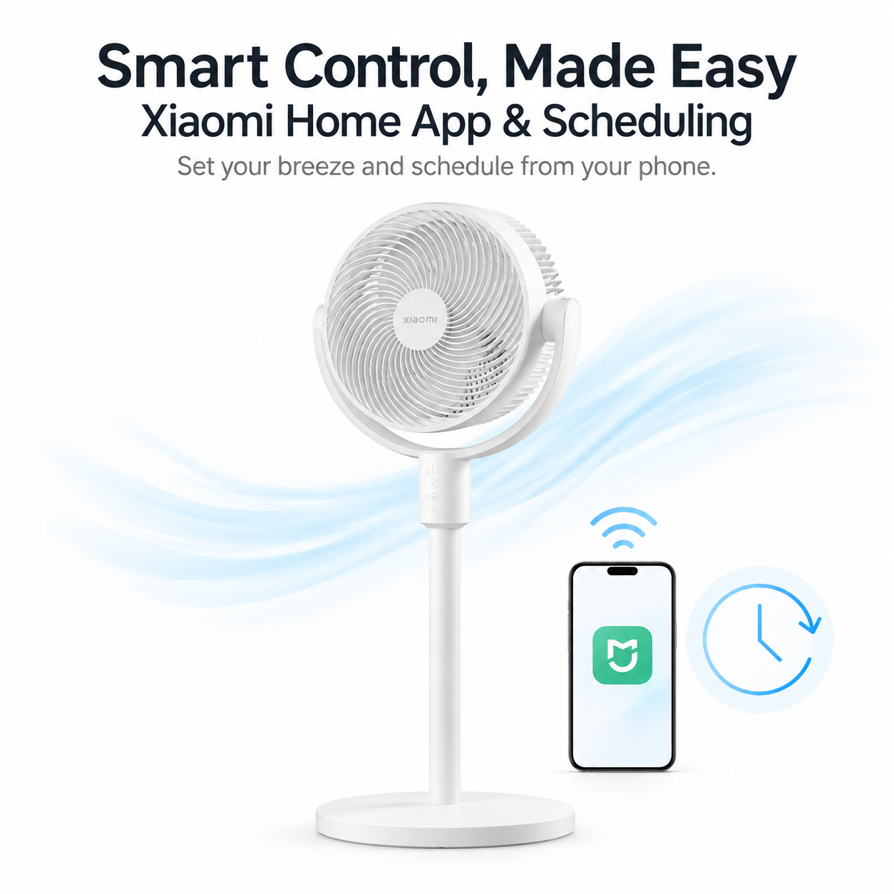 Xiaomi Smart Standing Air Circulation Fan | 1440m³/h Airflow | 13m Range | 3D Oscillation 120° + 100° | DC Inverter, 100 Speeds | Ultra-Quiet 27.9dB | Floor or Table