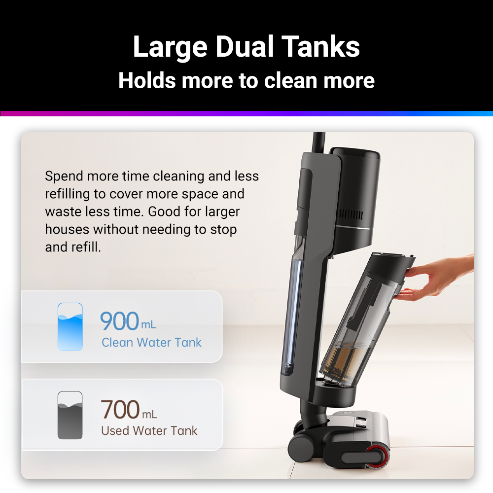 Dreame Tech H12 PRO Wet Dry Vacuum Cleaner, Smart Floor Cleaner