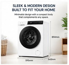 [$400 OFF Climate Voucher] Xiaomi Mijia Front Load Washer Dryer 9kg | Steam Hygiene 99.99% Bacteria Removal | Smart App