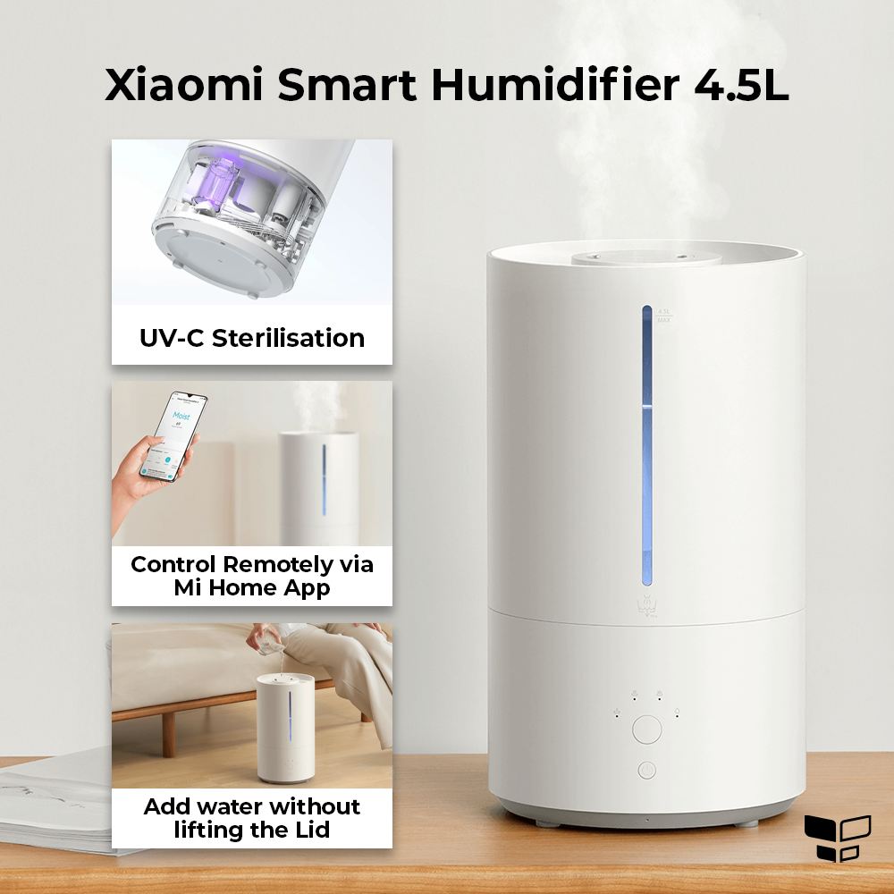 Xiaomi Humidifier 2 Lite | Large Water Capacity | Silver Ion 99.9% Bacteria Removal | 38dB Low Noise