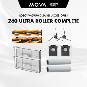 MOVA Z60 Ultra Roller Complete Robot Vacuum Cleaner Accessories | DuoRoller Brush | Roller Mop | Filter | Dust Bag
