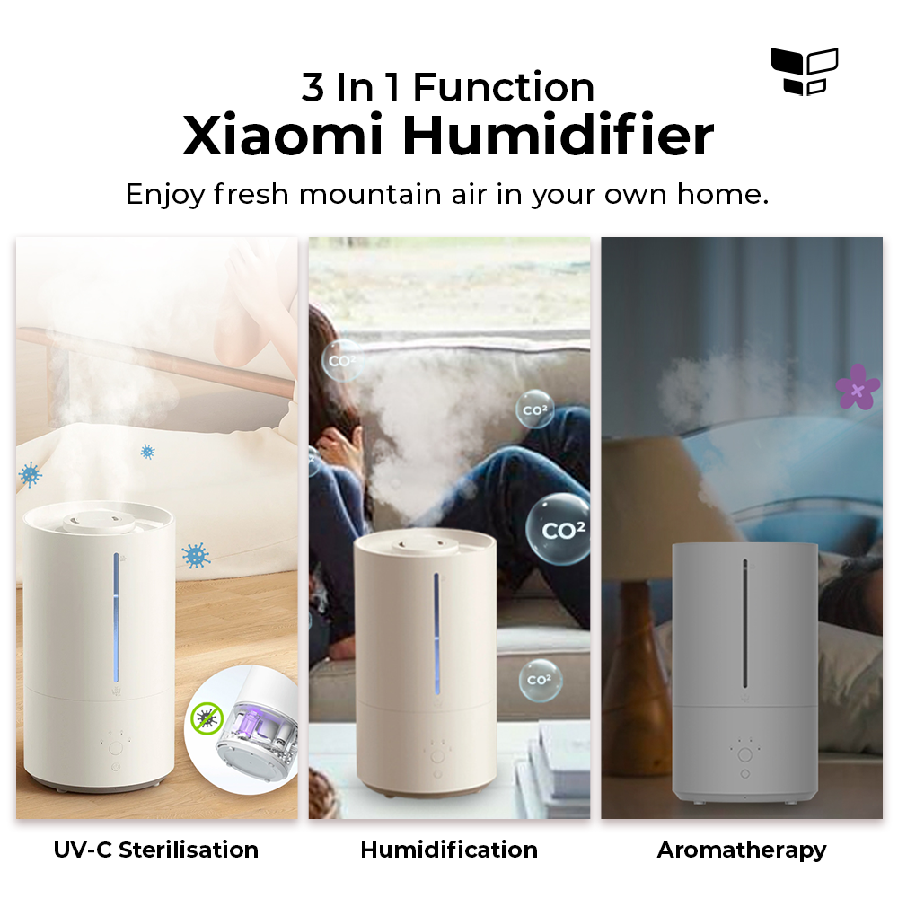 Xiaomi Humidifier 2 Lite | Large Water Capacity | Silver Ion 99.9% Bacteria Removal | 38dB Low Noise