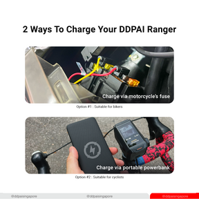 DDPAI Ranger Motorcycle Dash Cam Power Base Hardwire Kit